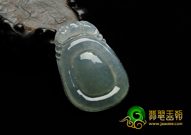 冰种晴水缅甸翡翠A货福在眼前挂件