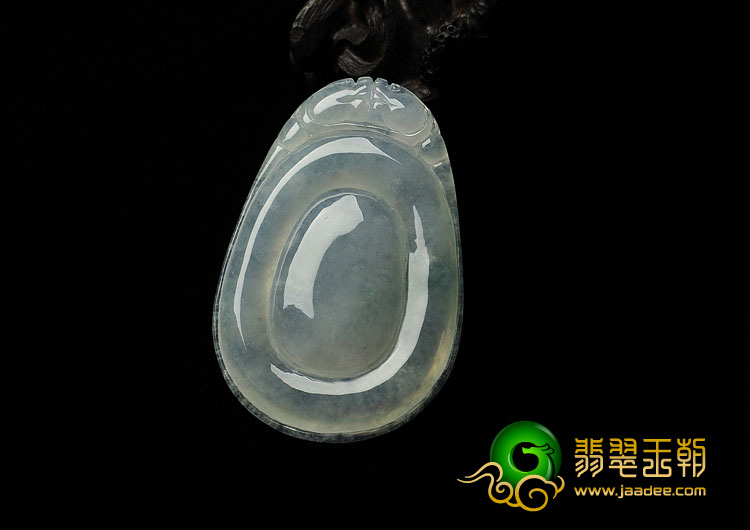 冰种飘花缅甸翡翠A货福在眼前挂件