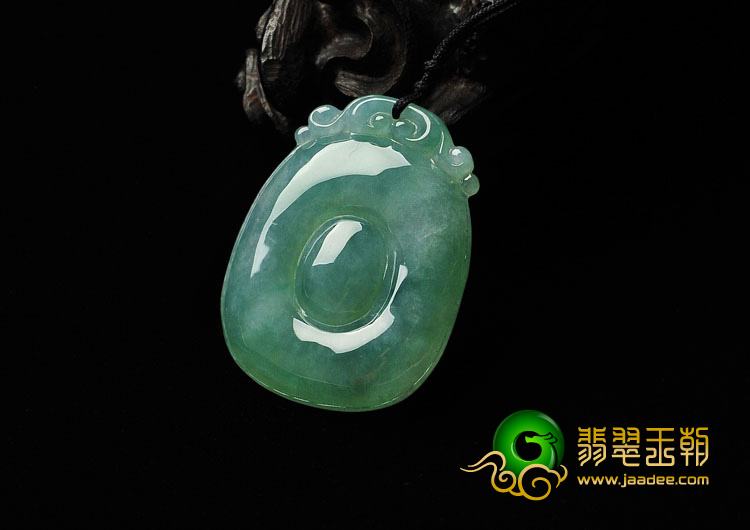 冰种晴水缅甸翡翠A货福在眼前挂件