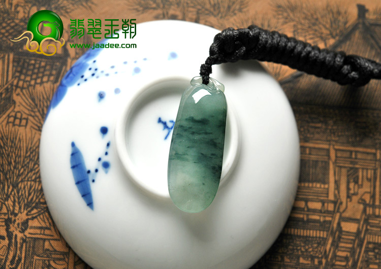 冰种飘花缅甸翡翠A货福瓜挂件