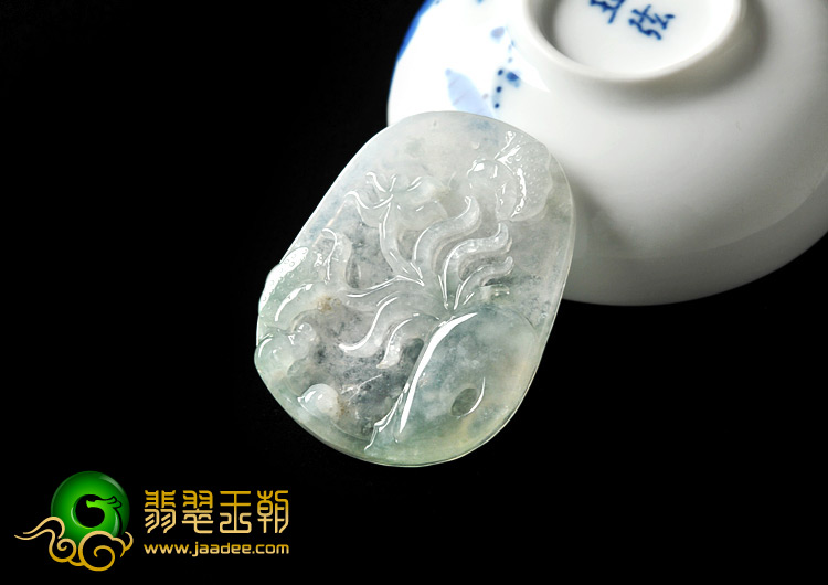 冰种晴水缅甸翡翠A货兰中君子挂件