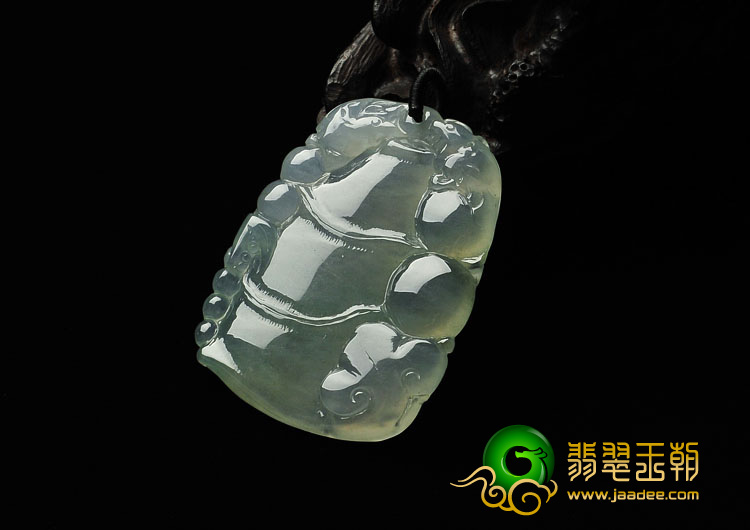 冰玻种晴水缅甸翡翠A货节节高挂件