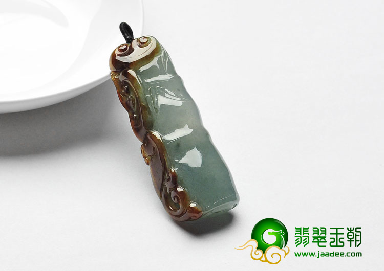 冰种晴水褐红翡缅甸翡翠A货如意高升挂件