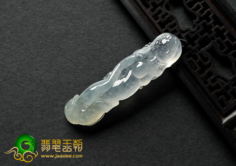 冰种缅甸翡翠A货美人鱼挂件