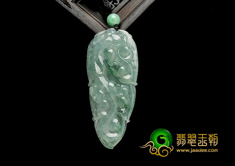 冰种飘花缅甸翡翠A货龙成大业挂件