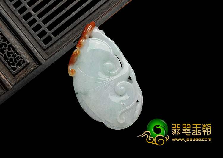 (超值推荐)糯冰种红翡略飘花缅甸翡翠A货如意挂件