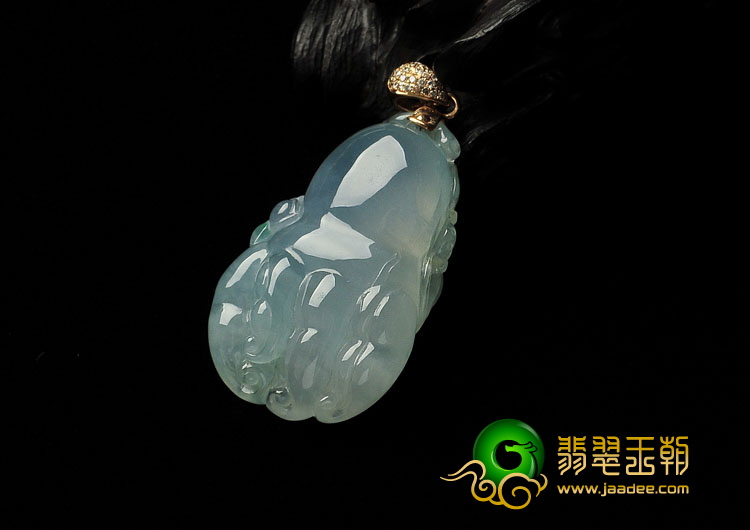 冰种晴水缅甸翡翠A货佛手挂件