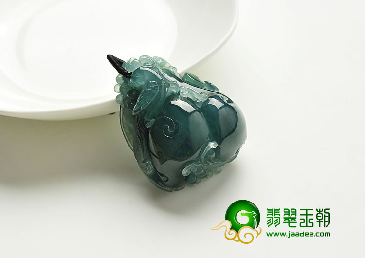 冰种蓝水缅甸翡翠A货如意挂件