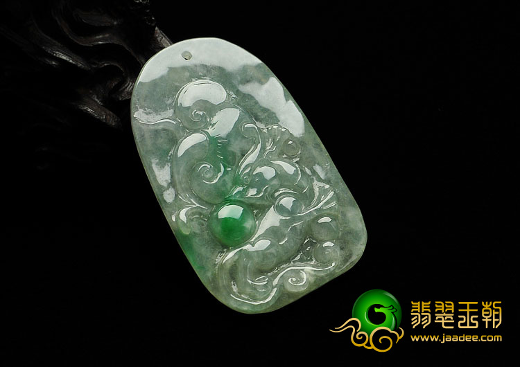 冰种飘翠缅甸翡翠A货如意貔貅挂件