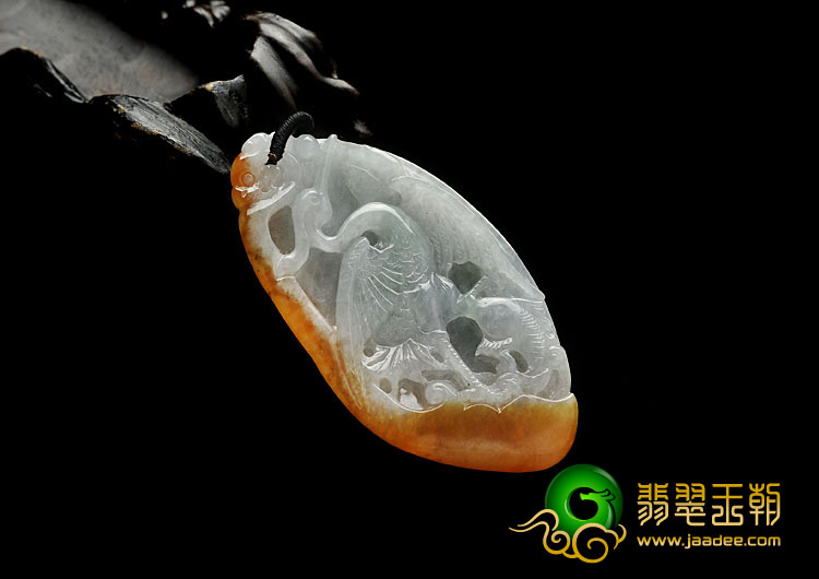 糯冰种红黄翡缅甸翡翠A货一路连科挂件
