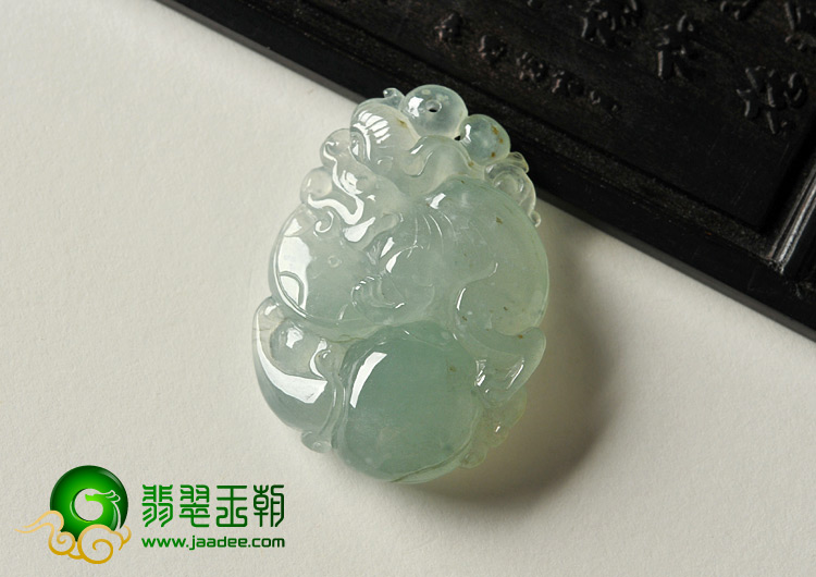 冰种晴水缅甸翡翠A货福禄寿挂件