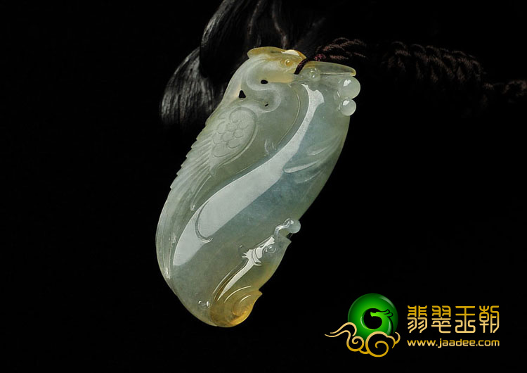 冰种晴水黄翡缅甸翡翠A货一路连科挂件