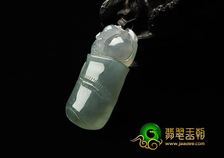 冰种晴水缅甸翡翠A货节节高挂件