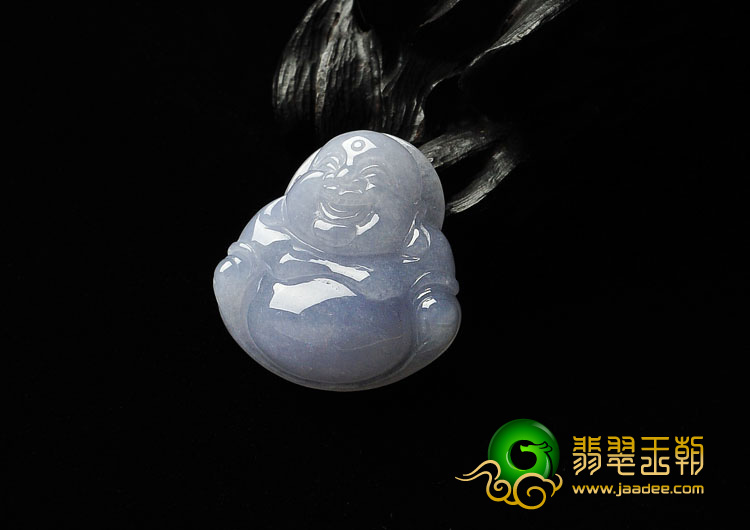糯冰种紫罗兰缅甸翡翠A货玉佛挂件