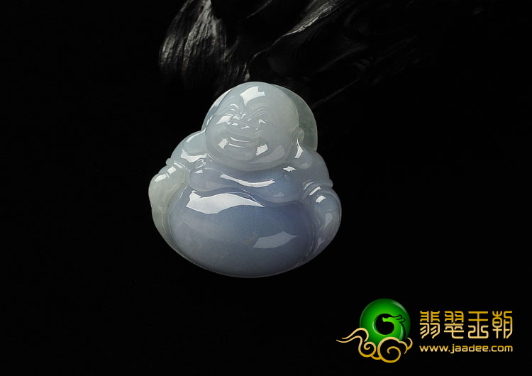 糯冰种紫罗兰缅甸翡翠A货玉佛挂件
