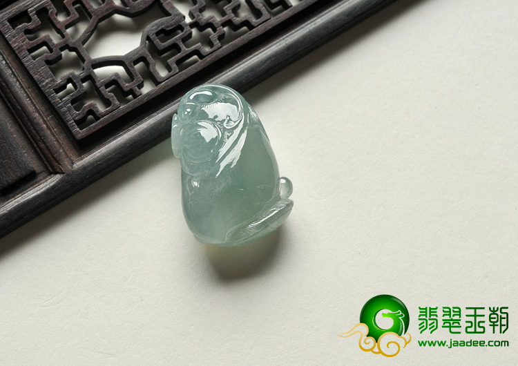 冰种晴水缅甸翡翠A货福瓜挂件