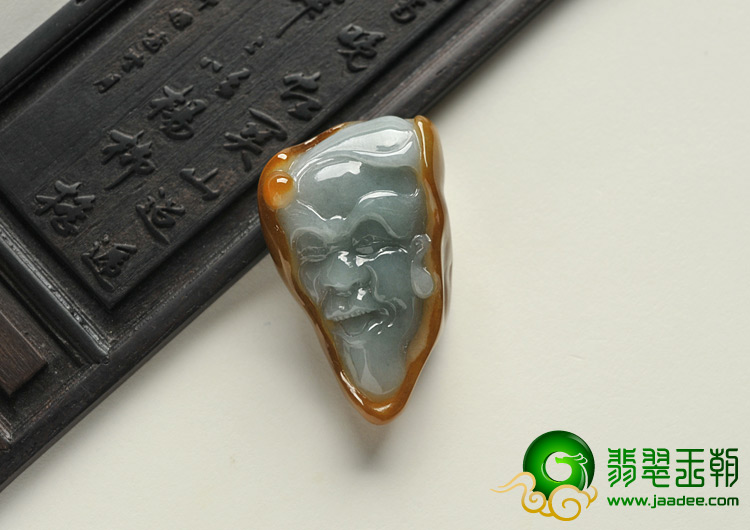 糯冰种晴水褐红翡缅甸翡翠A货智叟挂件