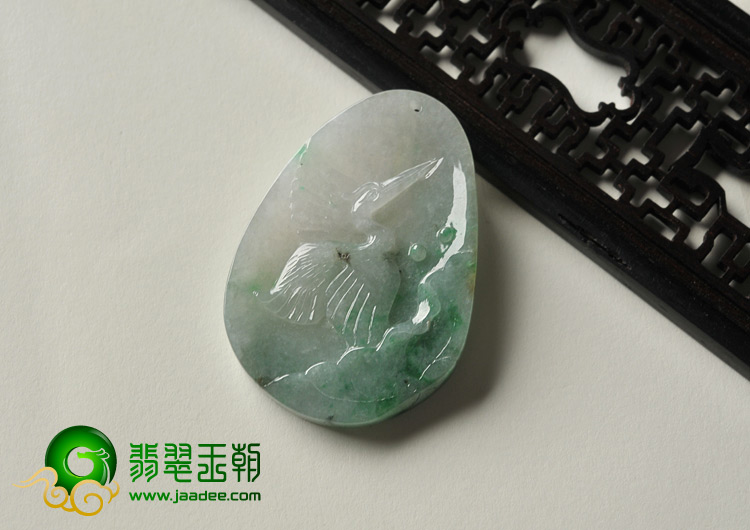 糯冰种飘翠缅甸翡翠A货一路连科挂件