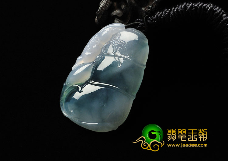 冰种晴水飘花缅甸翡翠A货节节高挂件