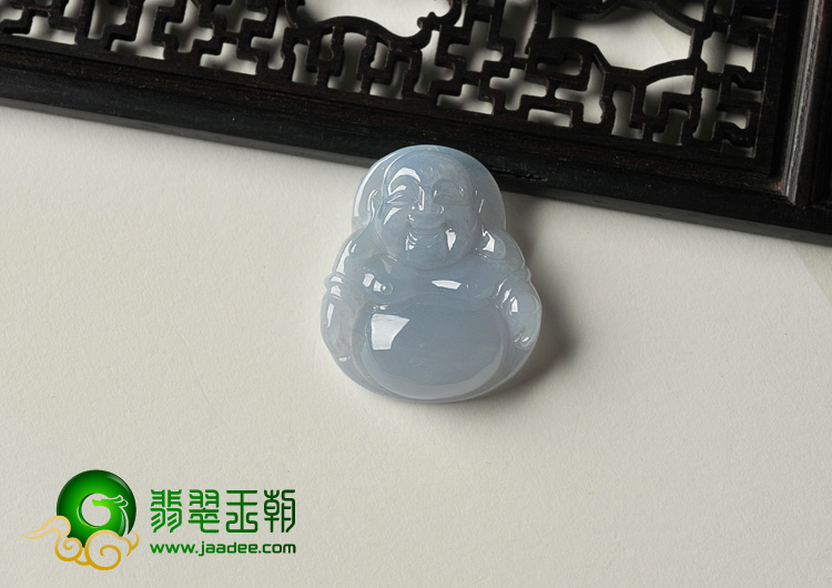 糯冰种紫罗兰缅甸翡翠A货玉佛挂件