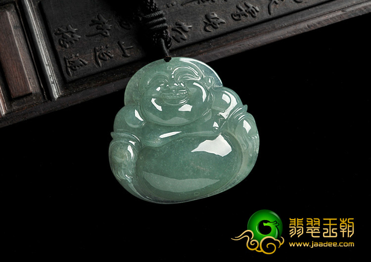 糯冰种晴水缅甸翡翠A货玉佛挂件