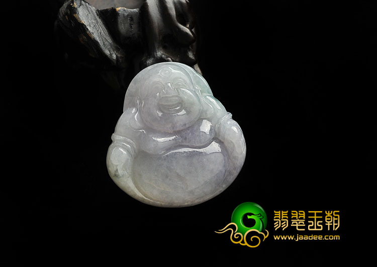 糯冰种紫罗兰缅甸翡翠A货玉佛挂件