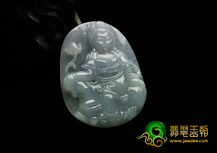 冰种晴水缅甸翡翠A货观音挂件