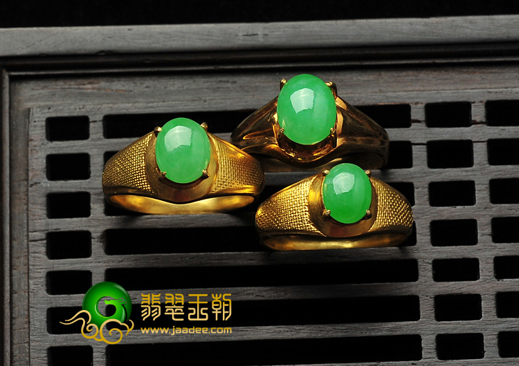 糯冰种翠色满绿缅甸翡翠A货戒面（一批走）
