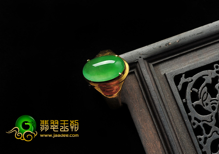 冰种蓝绿满绿缅甸翡翠A货戒面