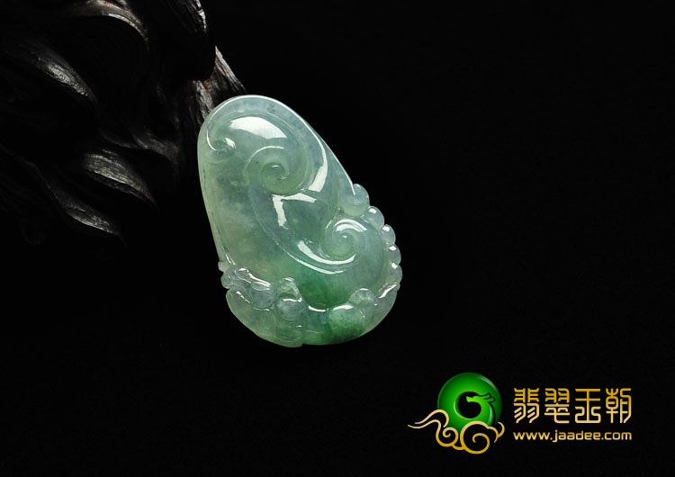 冰种晴水缅甸翡翠A货如意挂件