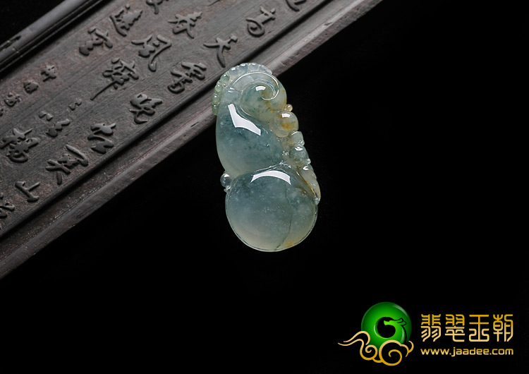 冰种飘花缅甸翡翠A货福禄寿挂件