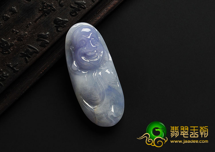 糯冰种紫罗兰缅甸翡翠A货玉佛挂件