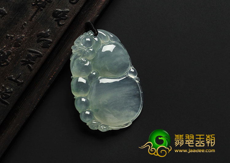 冰种晴水缅甸翡翠A货福禄寿挂件