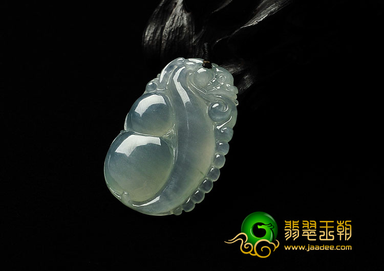 冰种晴水缅甸翡翠A货福禄寿挂件