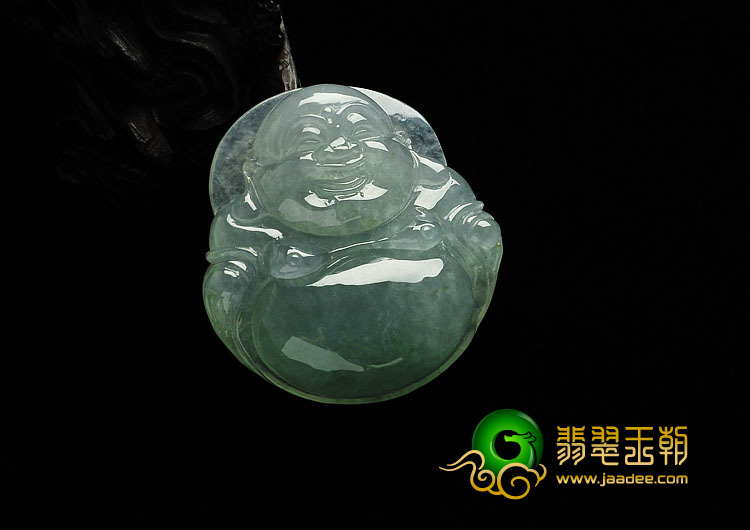 糯冰种晴水缅甸翡翠A货玉佛挂件
