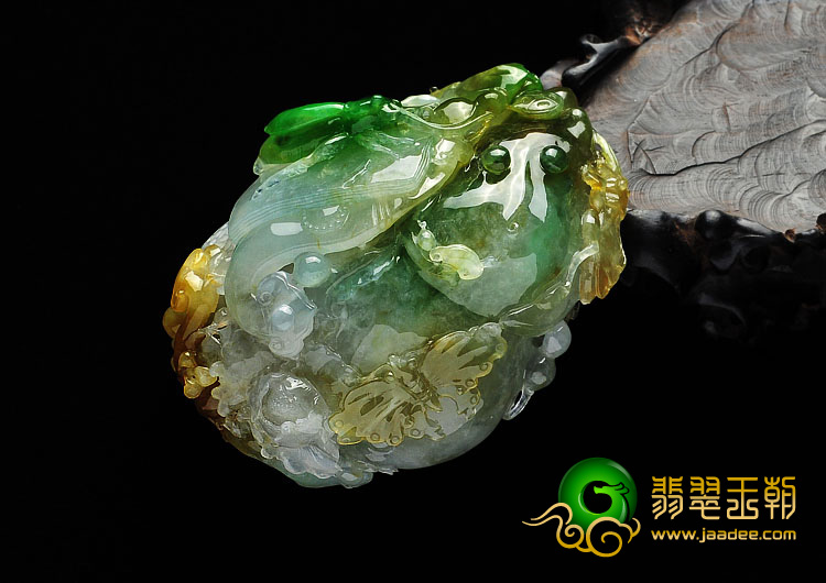 冰种多彩缅甸翡翠A货秋意手玩件