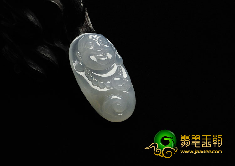 冰种晴水缅甸翡翠A货玉佛挂件