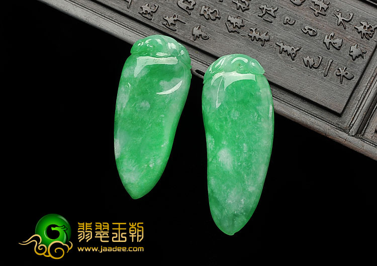 糯冰种阳绿缅甸翡翠A货福瓜挂件（单价）