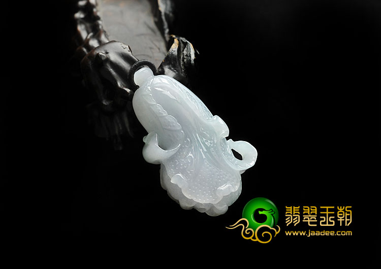 糯冰种晴水缅甸翡翠A货白菜挂件