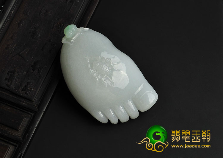 糯冰种晴水缅甸翡翠A货知足常乐挂件