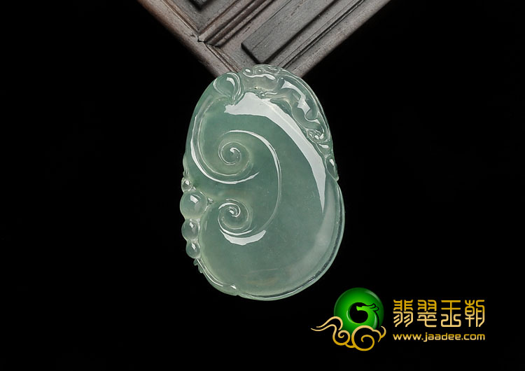 冰种晴水缅甸翡翠A货如意挂件