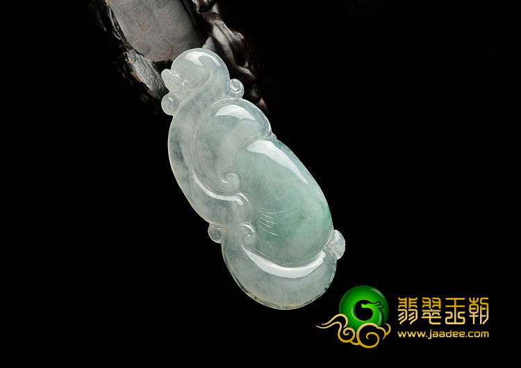 冰种晴水缅甸翡翠A货如意寿挂件