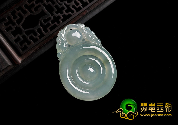 冰种晴水缅甸翡翠A货福在眼前挂件