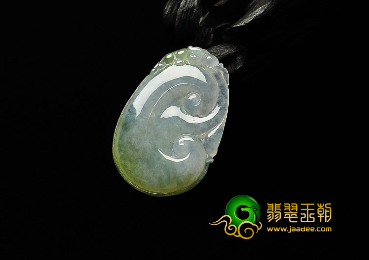 冰种淡黄翡缅甸翡翠A货如意挂件