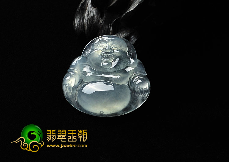冰玻种晴水缅甸翡翠A货玉佛挂件