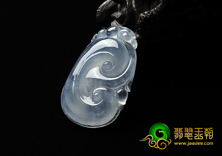 冰种晴水缅甸翡翠A货如意挂件