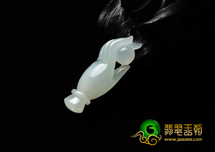 糯冰种淡晴水缅甸翡翠A货佛手挂件