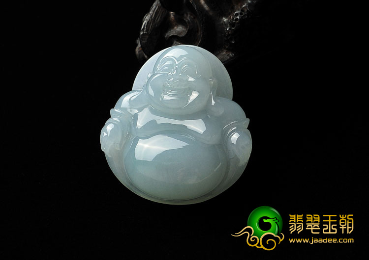 糯冰种晴水缅甸翡翠A货玉佛挂件