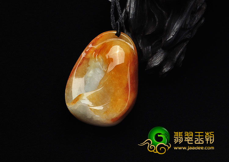 糯冰种红黄翡缅甸翡翠A货美女头挂件