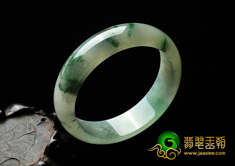 冰种飘花缅甸翡翠A货手镯（56.8mm）